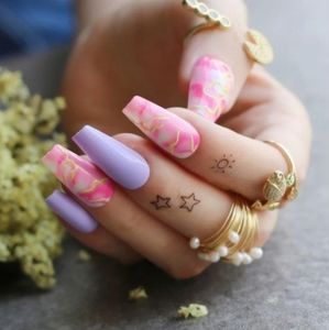 Pink n' Purple Press On Nails